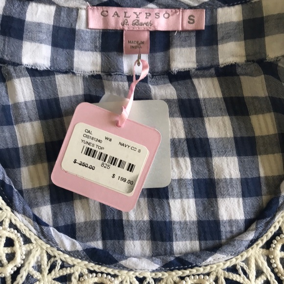 CALYPSO ST. BARTH YUNES EMBROIDERED TOP. - Picture 7 of 8